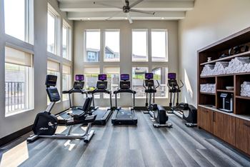 Club-inspired fitness center featuring state-of-the-art fitness equipment